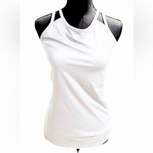 Bolle White Athletic Sleeveless Tennis Tank Top(M)